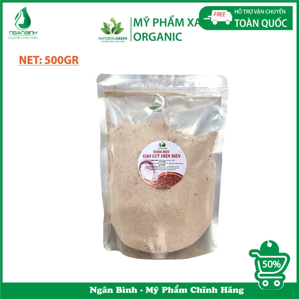 500GR Tinh bột cám gạo lứt giảm nhờn, ngừa mụn, làm trắng da, se khít lỗ chân lông