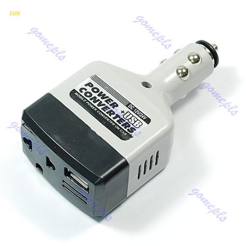 Bộ Sạc Chuyển Đổi Nguồn Điện Dc 12v Sang Ac 220v Cho Xe Hơi