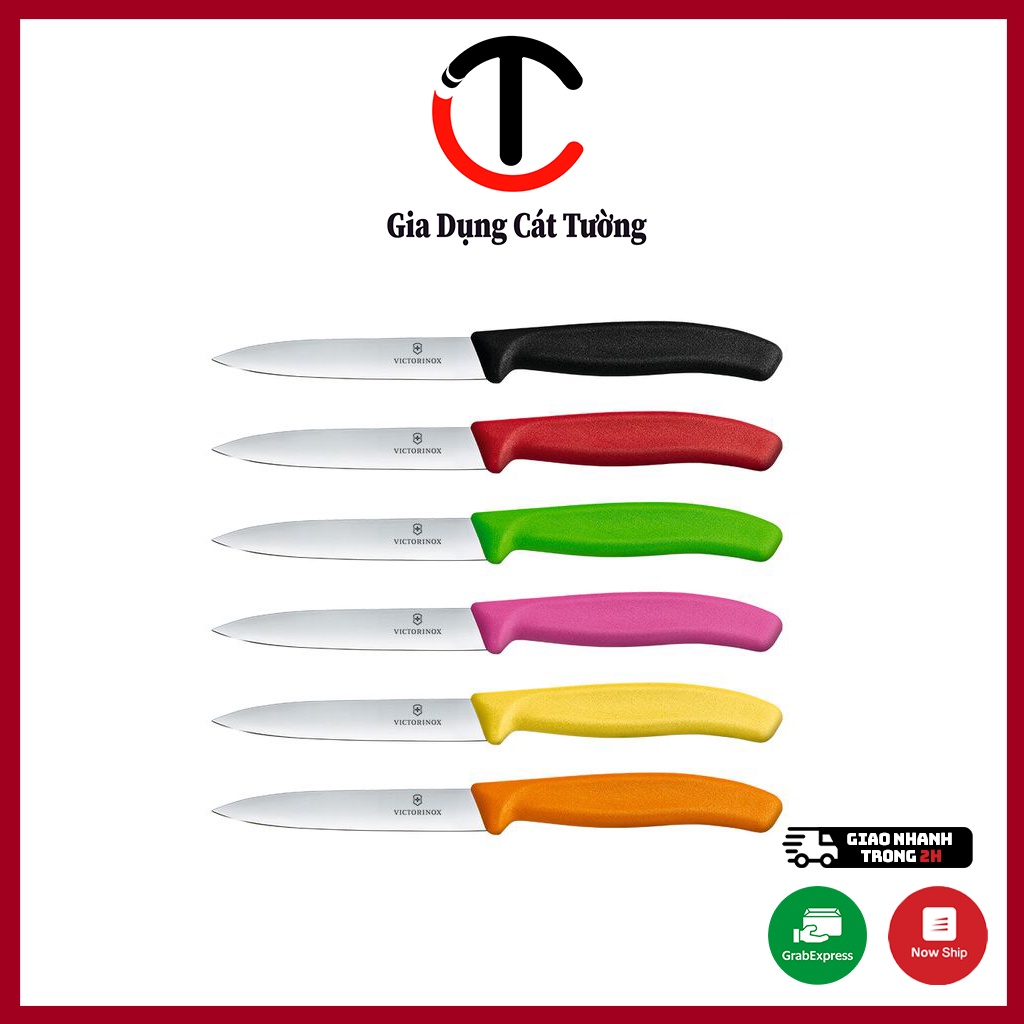 Dao Gọt Hoa Quả Victorinox 10cm Cán Loại Lưỡi Thẳng Hàng Chính Hãng