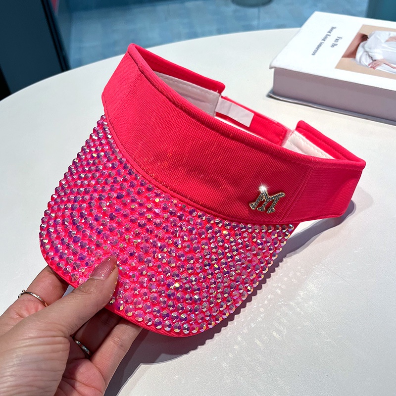 Nón Lưỡi Trai Hở Chóp Đính Đá Phong Cách Thể Thao Dành Cho Nữ