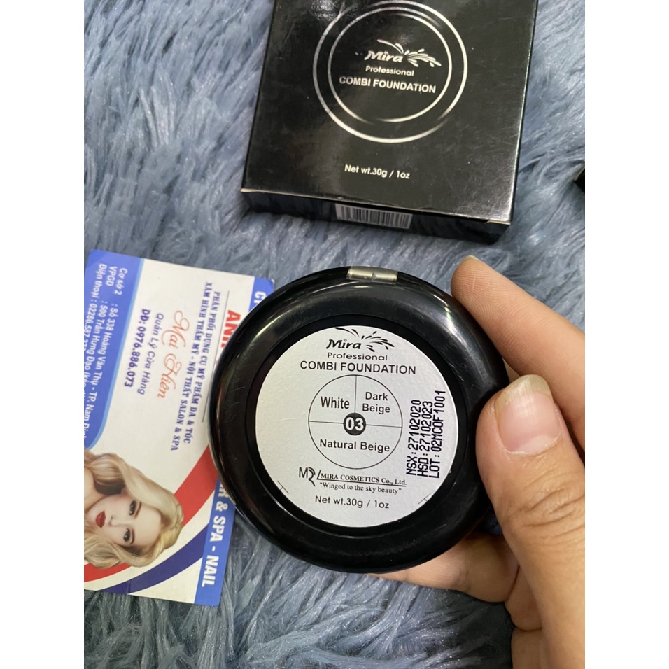 KEM CHE KHUYẾT ĐIỂM,TẠO KHỐI 3 MÀU MIRA COMBI FOUNDATION 30G