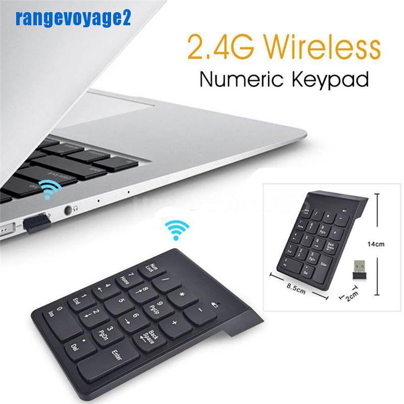 (Hàng Mới Về) Bộ 2 Bàn Phím Mini Không Dây 2.4g 18 Phím Cho Pc /