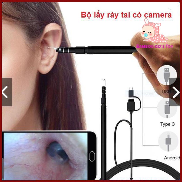 Bộ Lấy Ráy Tai Có Camera Cao Cấp 3 Trong 1 Soi Tai Mũi Miệng | BigBuy360 - bigbuy360.vn