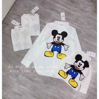 ÁO SƠ MI đôi mẹ con in hình ASM09