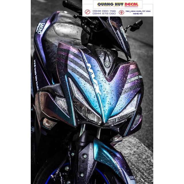 Tem trùm NVX xanh tím chuyển sắc - Độ dán team trùm decal xe máy NVX xanh tím chuyển sắc - Team trùm decal xe máy NVX rẻ