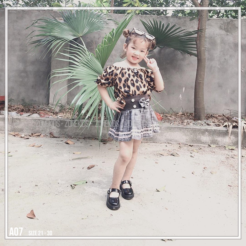 Giày búp bê đen trơn cho bé gái Zonekids - A07
