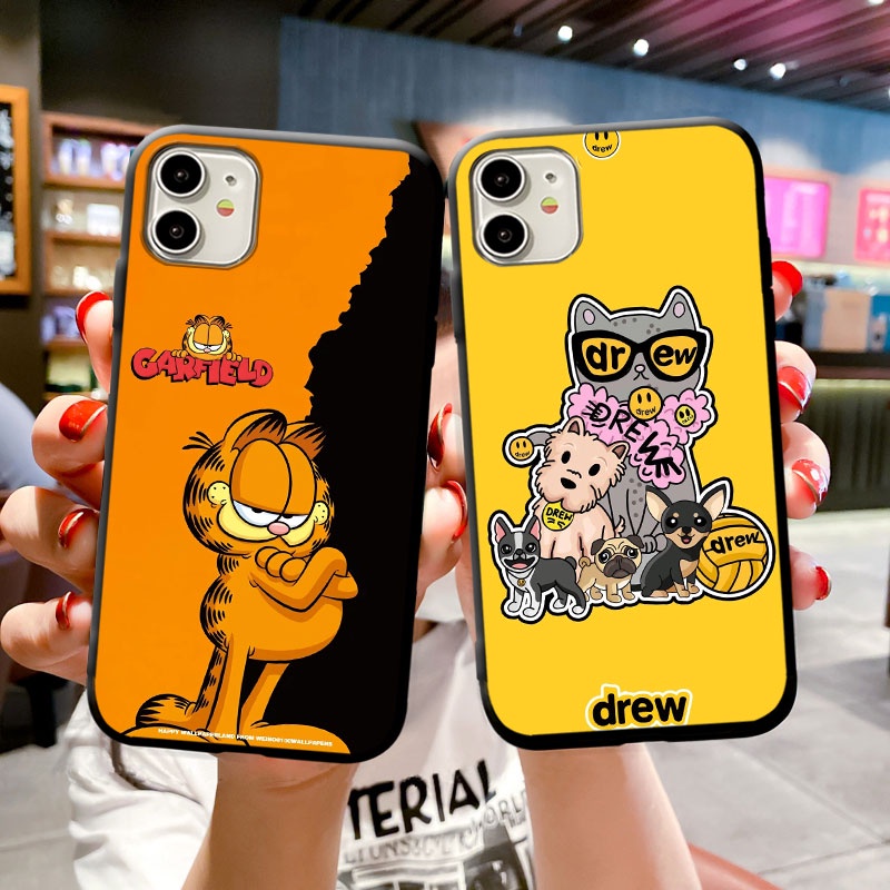 Ốp Điện Thoại Mềm Hình Garfield Cho Samsung S22+ S21+ S22 S21 S20 Ultra Plus FE 5G S10e S10 lite S9 S8 S7 S6 Edge Plus