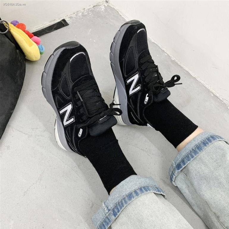 Giày thể thao new balance nb990 phối lưới thoáng khí tăng chiều cao phong cách Hàn Quốc cổ điển thời trang -G*9