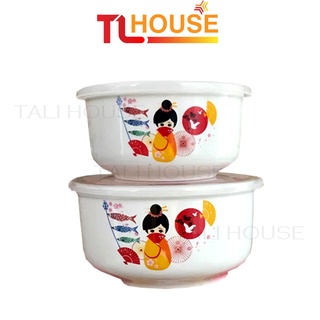 Bộ 2 thố sứ nắp hút chân không, thố gốm đôi bảo quản thực phẩm – TALI HOUSE