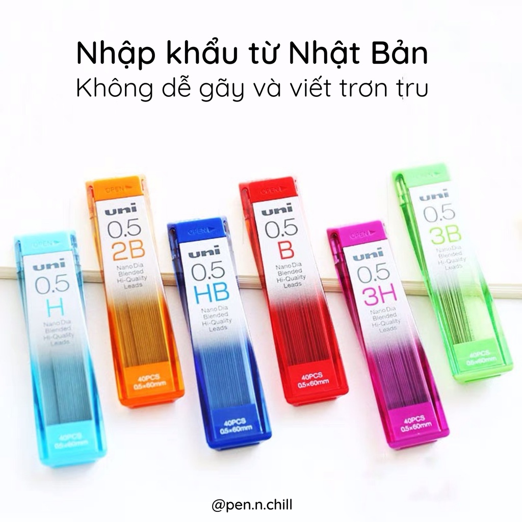 Ruột Bút Chì Kim Cao Cấp Uni Nano Dia - Cỡ ngòi 0.3mm/0.5mm/0.7mm