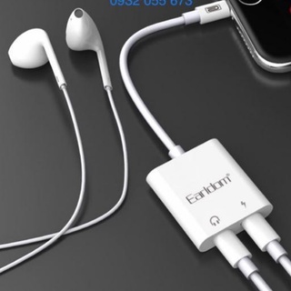 [TRÒN + SẠC] Jack Chuyển tai nghe Light-ning 2 in 1 Iphone 5/6/7/8/X/11 Cắm là dùng