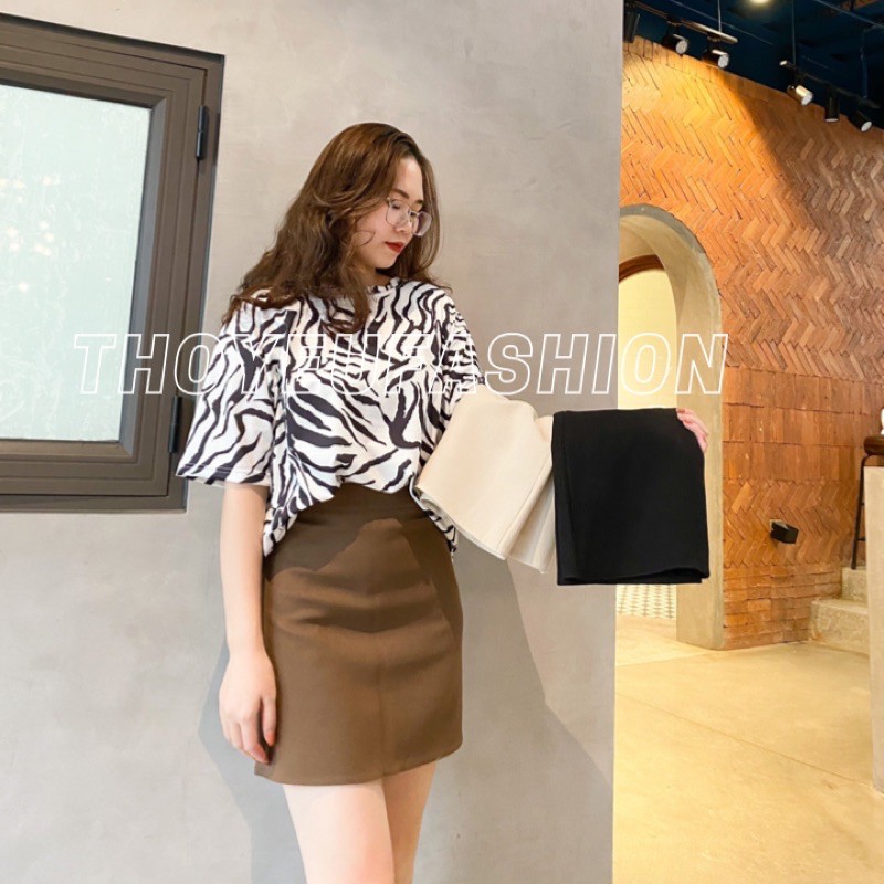 Chân Váy Chữ A Chất Dạ Tăm Dáng Ôm Hợp Thời Trang, Chân Váy Ngắn Công Sở Hàng Quảng Châu M7621