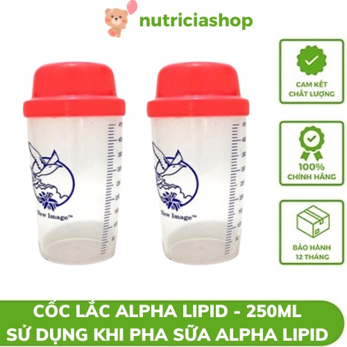 Bình lắc sữa non ALpha lipid 250ML có vạch chia ML