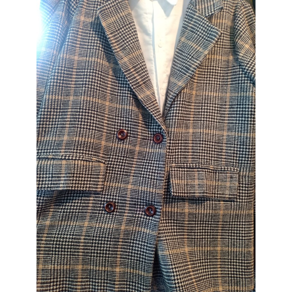 áo blazer dạ kẻ blazer loại 1 freeship50k | BigBuy360 - bigbuy360.vn