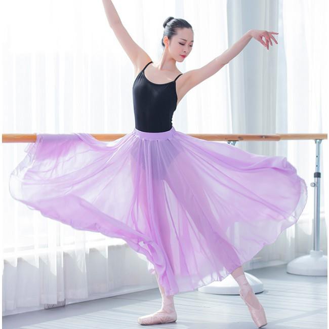 Tà váy múa ballet Váy múa bale voan MBL01 (tặng kèm một quần đùi bên trong)