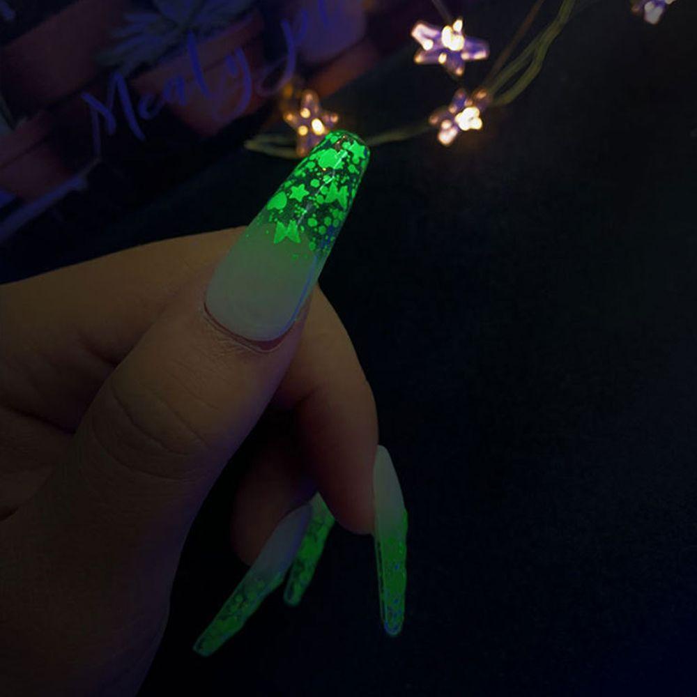 XIANTIN Hộp Kim Sa Trang Trí Móng Hình Bướm Dạ Quang