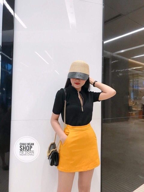 Chân váy chữ a 2 túi cao cấp