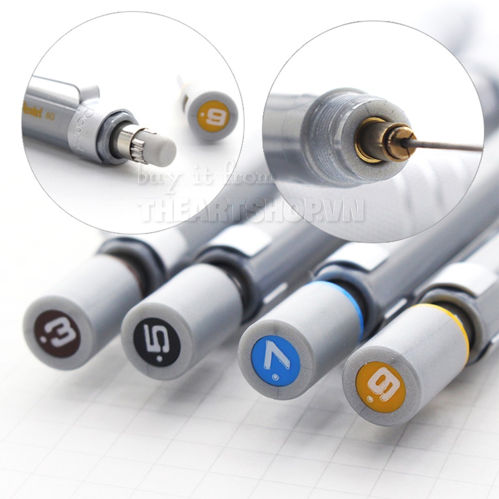 Chì bấm cơ khí PENTEL Graphgear 500 THEARTSHOP