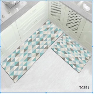 Set 2 Thảm Bếp 3D Siêu Thấm, Chống Trơn Trượt