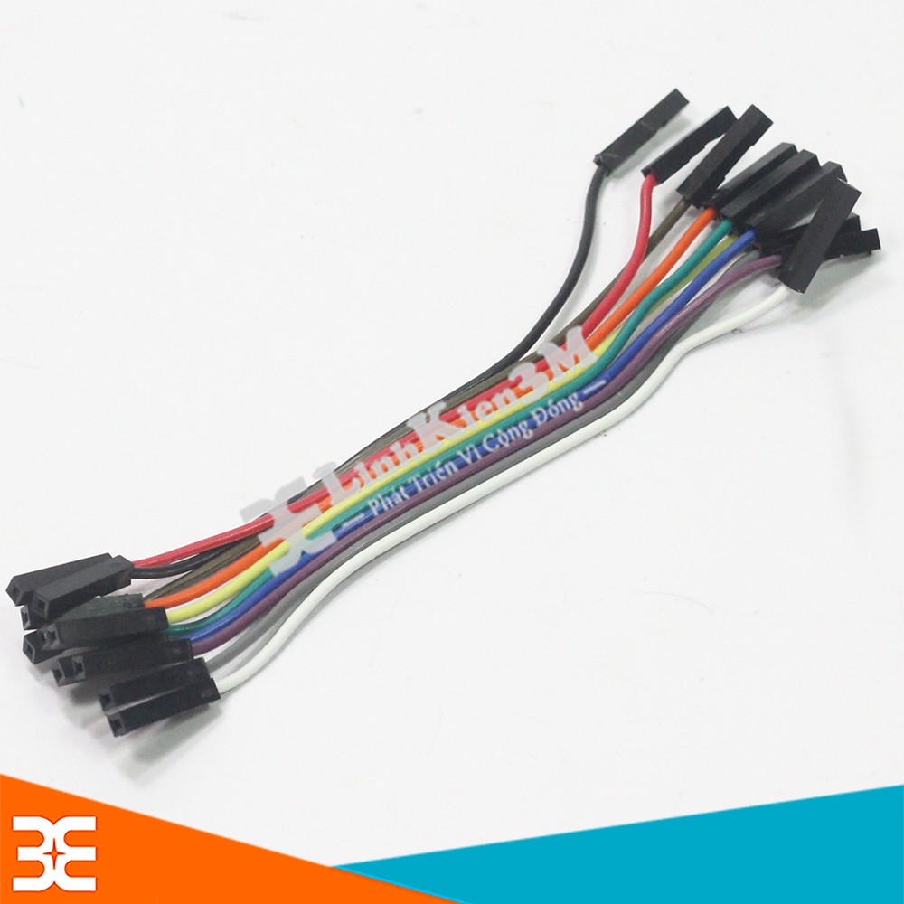 Bộ 10 Dây Nối 40P 7 Màu Dài 10Cm ( 2 Đầu Cái Cái )