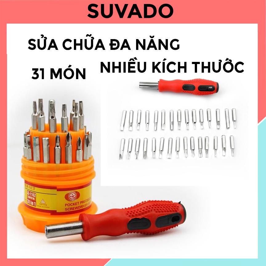 Bộ Tua Vít đa năng Sửa Chữa Điện Thoại 31 chi tiết, Sửa Đồ Gia Dụng Vặn Ốc Vít SUVADO