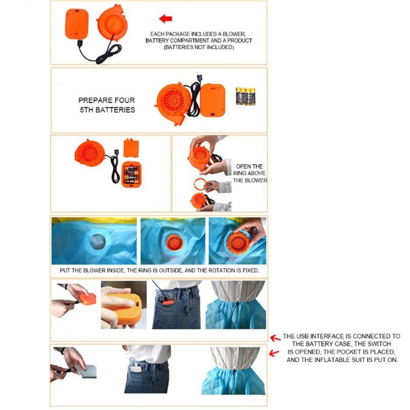 Bộ trang phục hóa trang chú bò kiểu bơm hơi đáng yêu ngộ nghĩnh