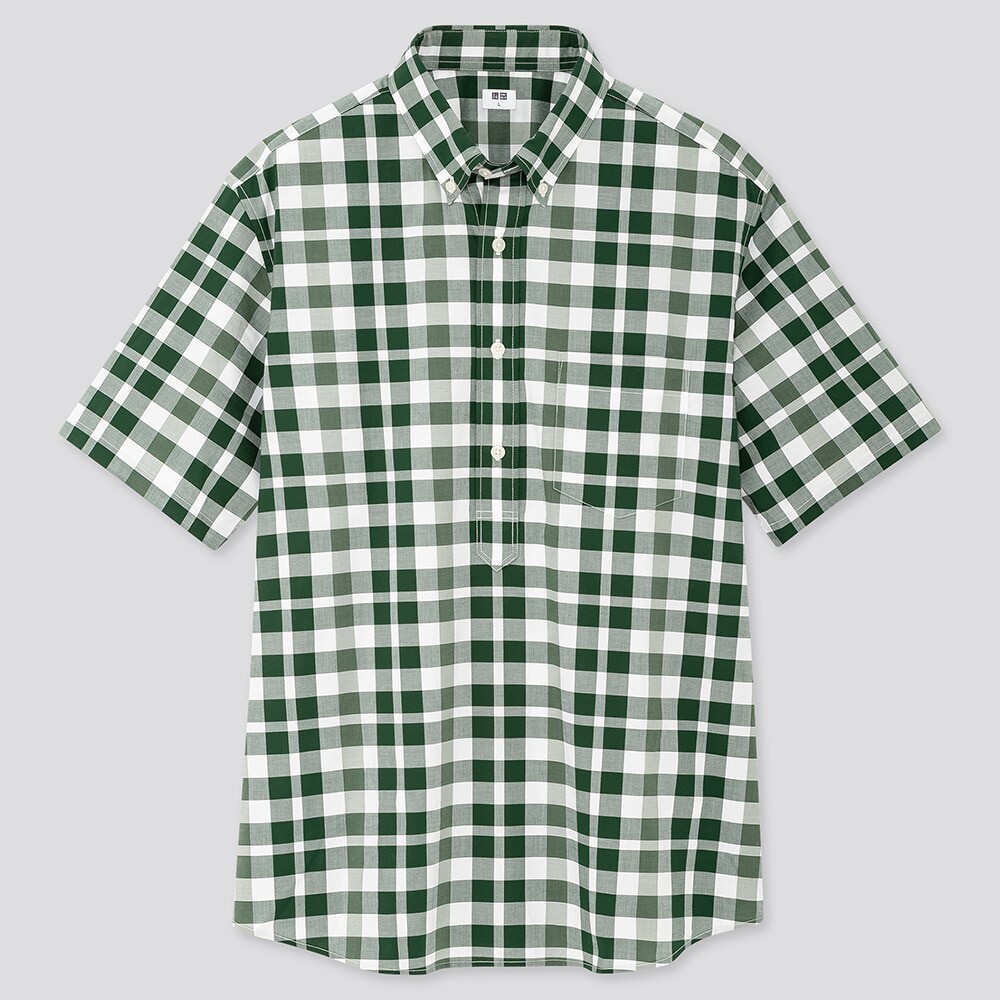 Áo sơ mi nam cộc tay kẻ caro thời trang của Uniqlo