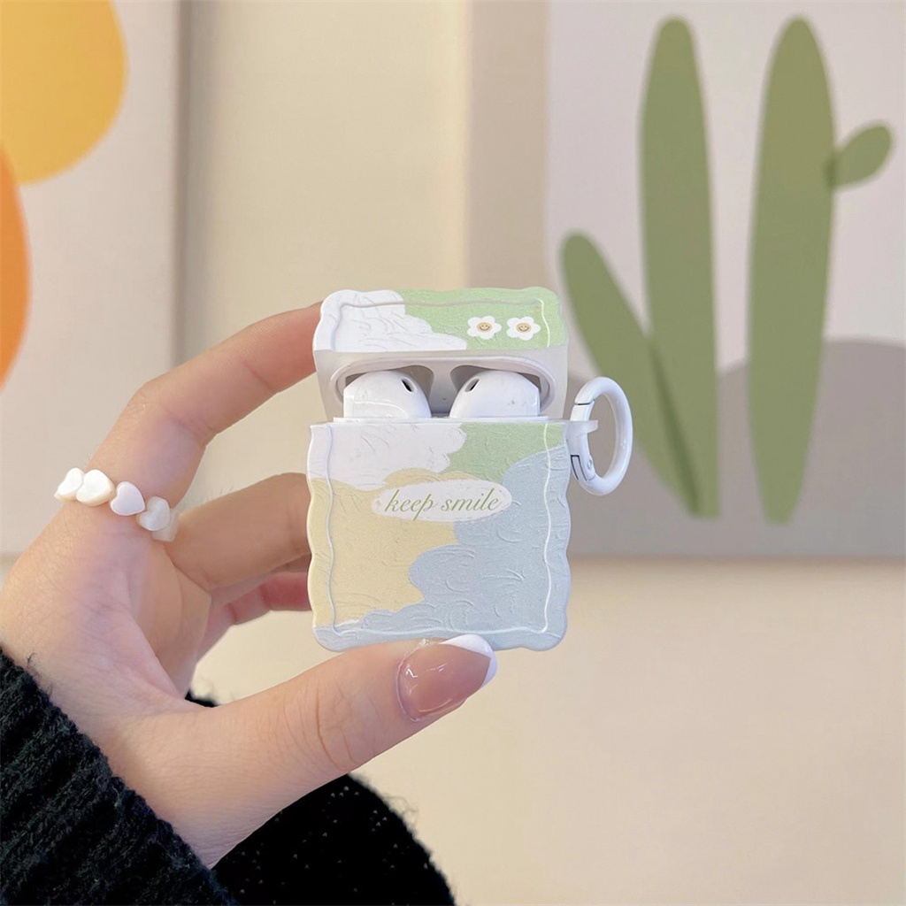 Vỏ Bảo Vệ Hộp Sạc Tai nghe không dây Airpods 1 2 3 Pro Ins Morandi Họa Tiết Tranh Sơn Dầu Chống Rơi / Bụi Bẩn