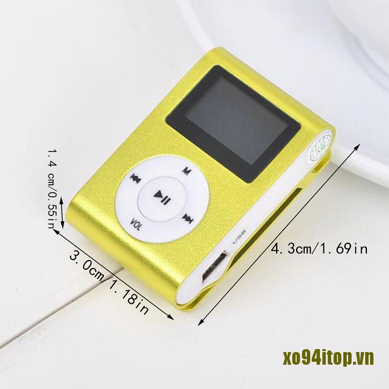 Máy Nghe Nhạc MP3 Mini Hỗ Trợ Thẻ Nhớ Micro TF 32GB