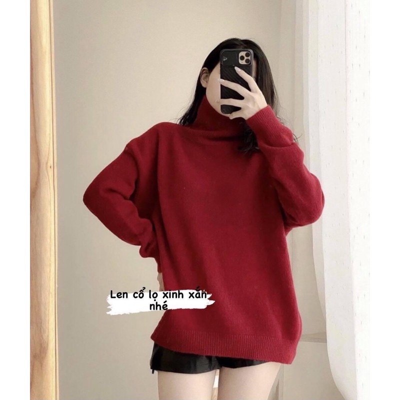 Áo len cổ lọ áo len siêu dày ấm