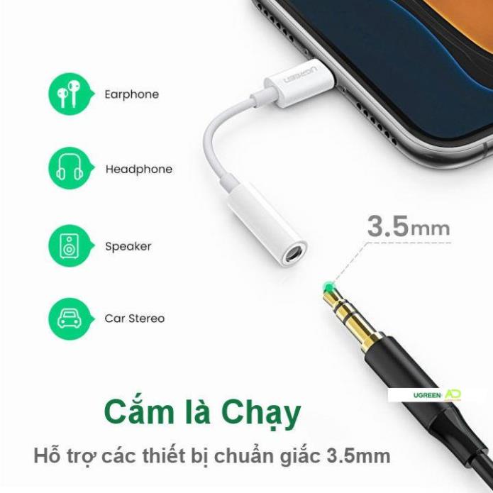 Cáp sang 3.5mm Audio chuẩn MFI UGREEN US211