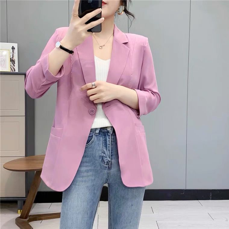 Áo Khoác Vest Vải Voan Mỏng Thoáng Khí Phong Cách Hàn Quốc Thời Trang Xuân Hè Mới 2022