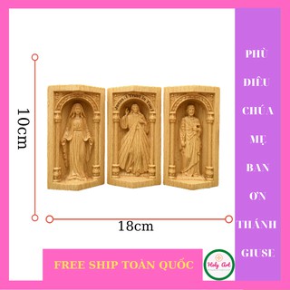 Bàn thờ Thiên chúa gấp gọn MẸ BAN ƠN - THÁNH GIUSE{10x7cm}[FREE SHIP TOÀN QUỐC] BẰNG GỖ [HOLY ART]
