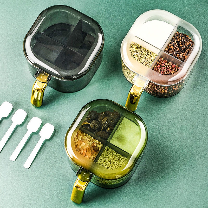 Hộp Đựng Gia Vị / Gia Vị Có Nắp Và Muỗng Tiện Dụng Cho Nhà Bếp