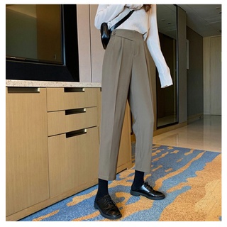 Quần Baggy Cúc Lệch ❤️Quần Baggy Cạp Cao Mặc Siêu Tôn Dáng ❤️Đủ Màu Đen,Trắng,Ghi,Be