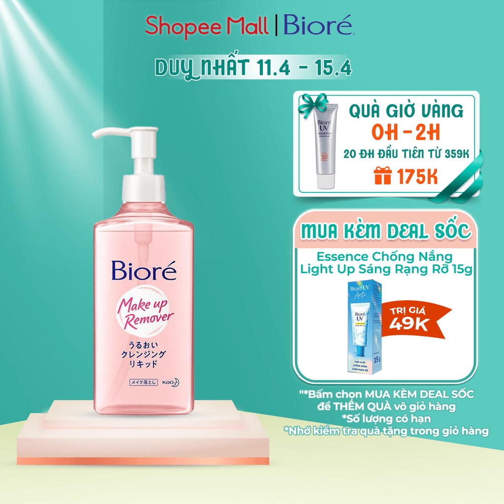 Tinh Chất Tẩy Trang Sạch Sâu Dưỡng Ẩm Biore Make Up Remover Moisture Cleansing Liquid 230ml