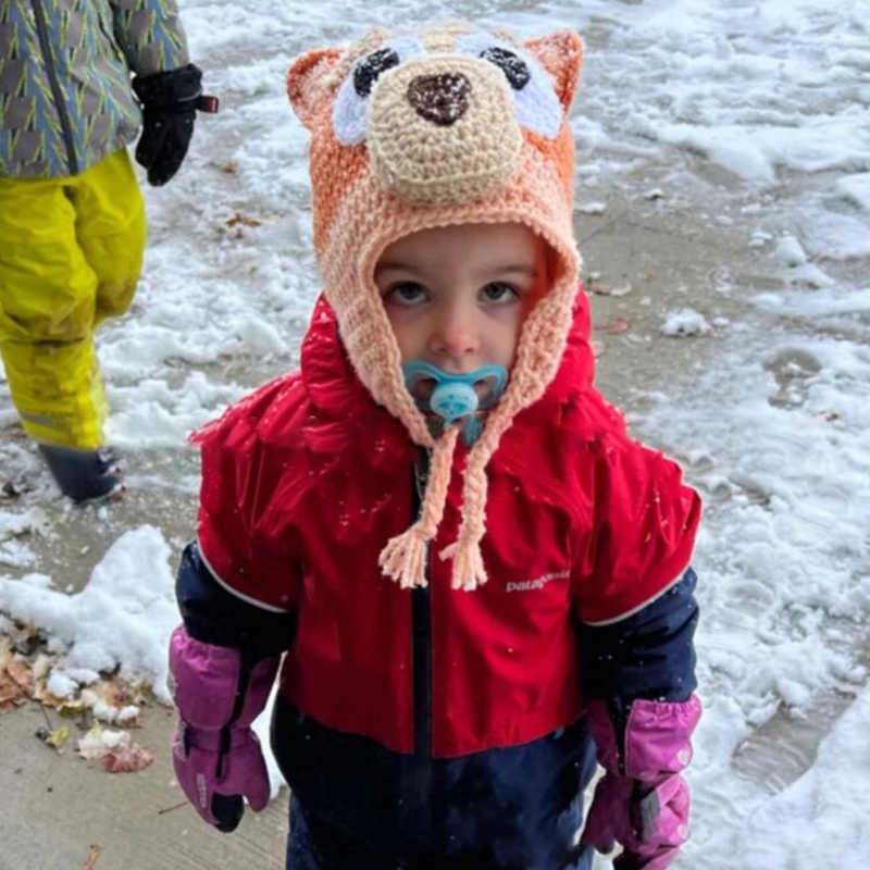 Mũ Dệt Kim Hình Động Vật Hoạt Hình Dễ Thương Dùng Làm Đạo Cụ Chụp Ảnh Lễ Tạ Ơn