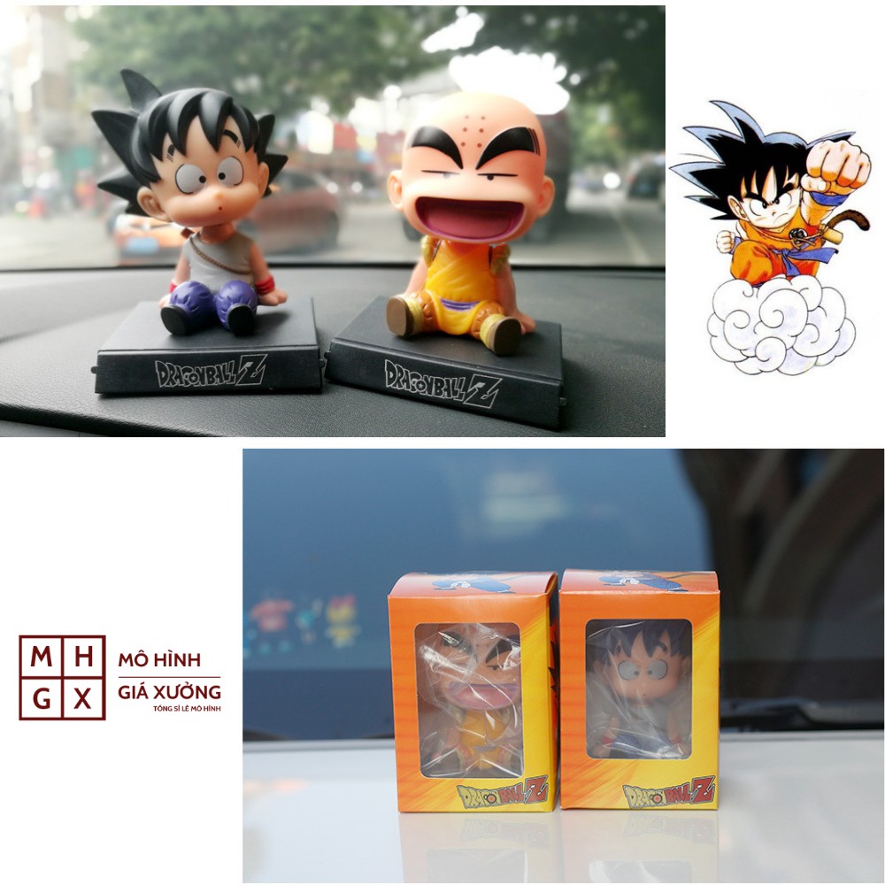 Mô Hình Lắc Đầu Son Goku Áo Đỏ Dragon Ball - Trang Trí xe hơi - Trang trí bàn học - Bàn làm Việc - Quà Tặng