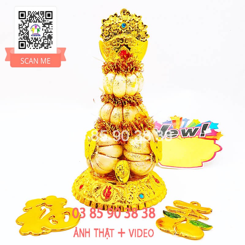 Bông Tỏi Ông Địa Tháp Tỏi Thần Tài 5 Củ Tài Lộc | BigBuy360 - bigbuy360.vn