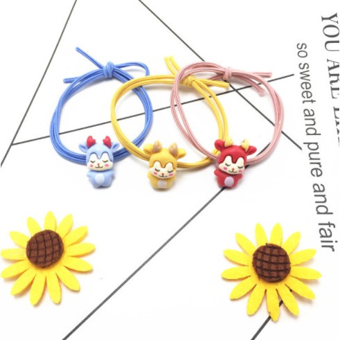 Combo 10 Thun Cột Tóc Đính Bé Tỳ Hươu Xinh Xắn