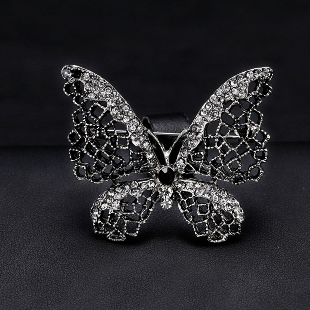 Ghim Cài Áo Hình Bươm Bướm Đính Đá Nhân Tạo Thời Trang Cho Nữ