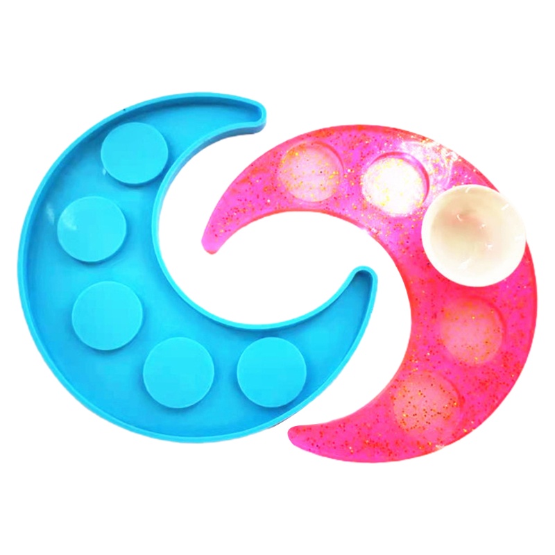 Khuôn Silicone 5 Lỗ Làm Đế Nến Epoxy Resin