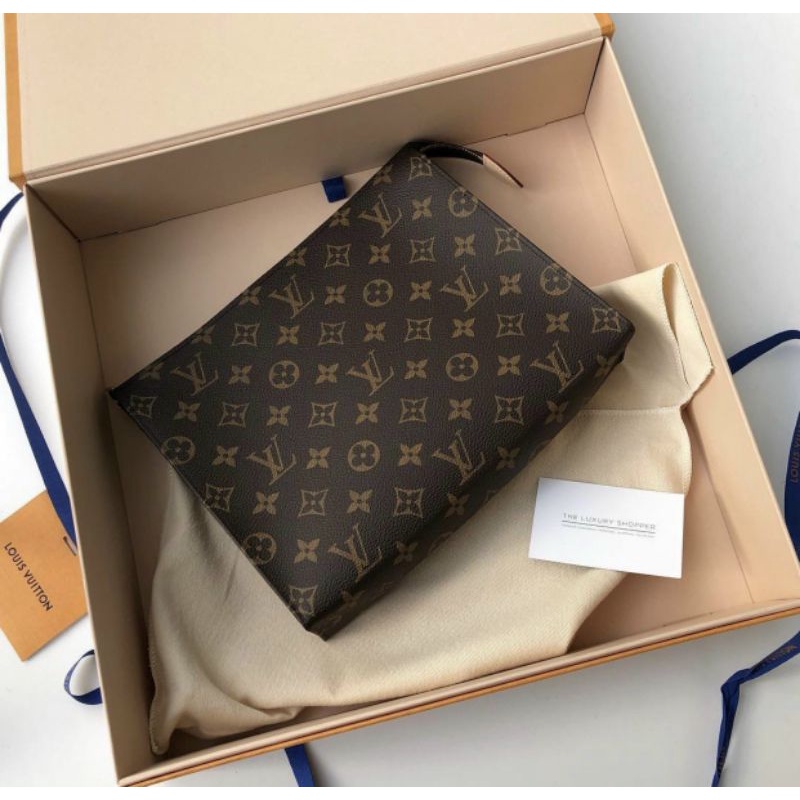 Clutch nữ LV cầm tay sz26cm da đẹp chuẩn fullbox