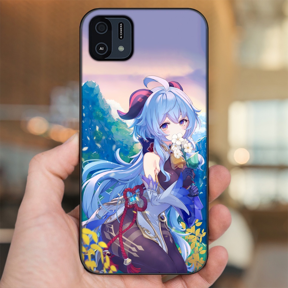 Ốp lưng Oppo A16K viền đen in hình Ganyu Genshin Impact