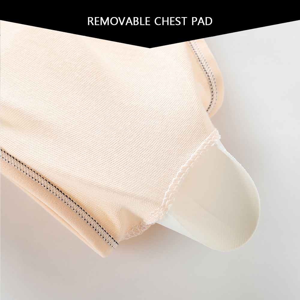 Áo ngực cho bé gái bằng cotton thoáng khí không có vòng thép với miếng đệm bọt biển có thể tháo rời