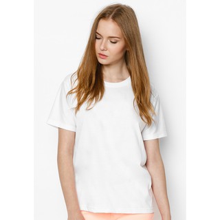Áo thun nữ trơn cotton form rộng - Màu trắng