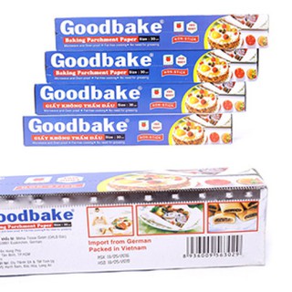 Mã GROSALE2 giảm 8% đơn 150K Giấy Nến Nướng Bánh GOODBAKE 30 cm x 5m