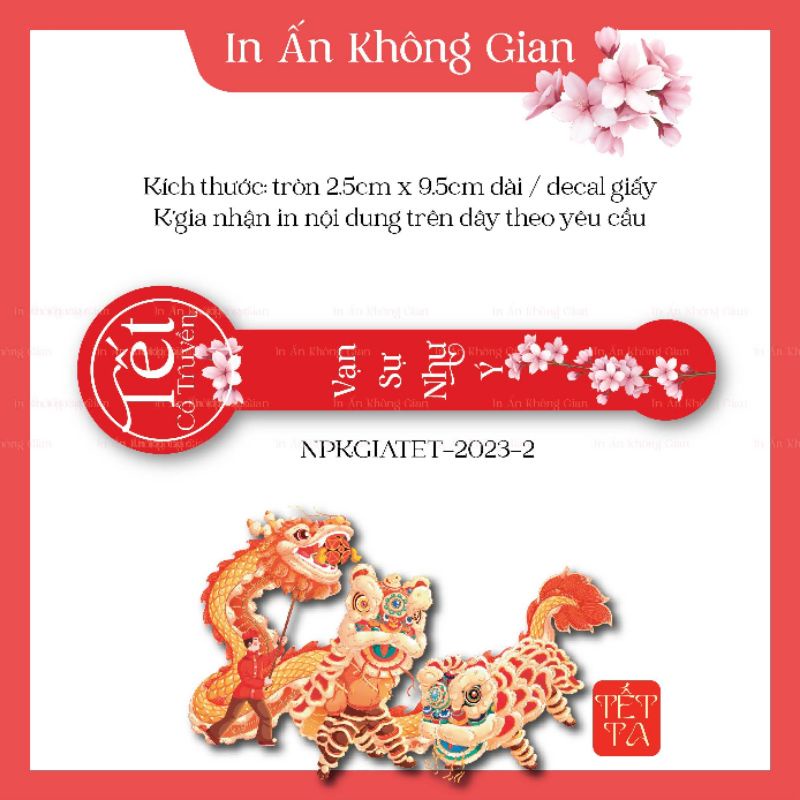 45 Tem niêm phong "Tết Cổ Truyền" dán hủ bánh mứt quà tết mẫu mới by MEANCHE