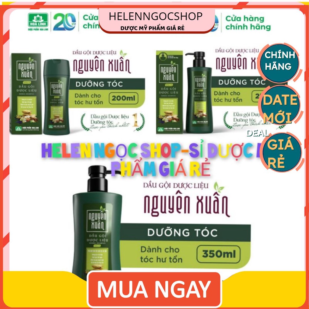 dầu gội Nguyên Xuân xanh dành cho tóc hư tổn chai 200ml/250ml/350ml+35ml chính hãng