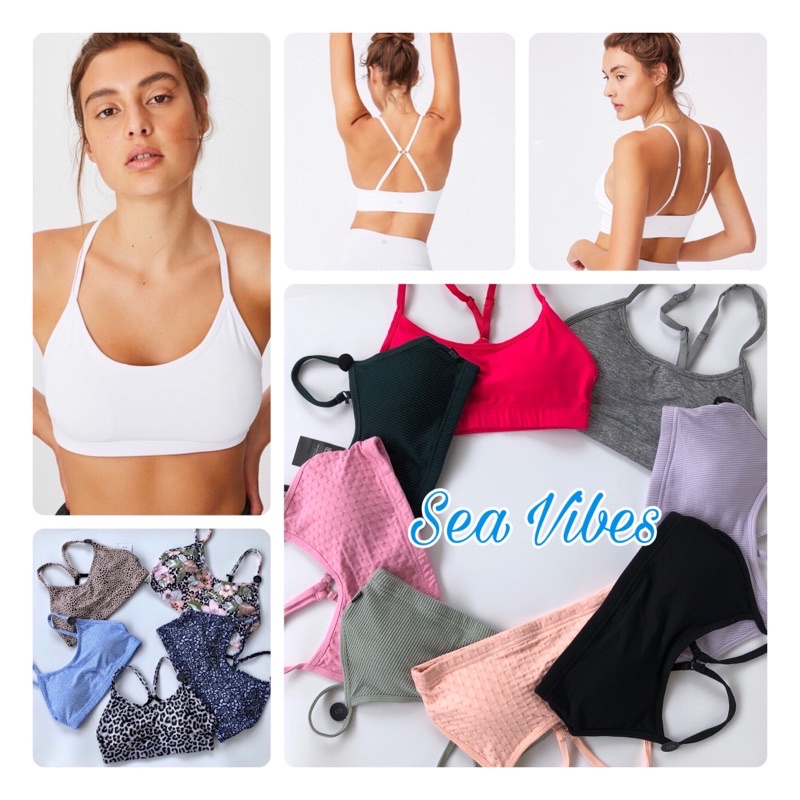 [Nhiều Mầu] Áo bra Áo Lót Tập Gym Mặc Được Hai Kiểu Xuất Xịn Cotton On